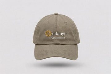 A floating hat with the Erlanger Construction logo